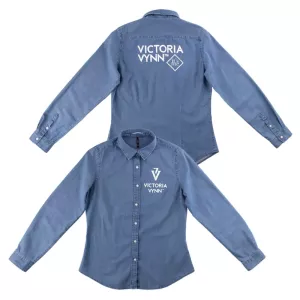 Koszula jeansowa z nadrukiem logo Victoria Vynn It`s me