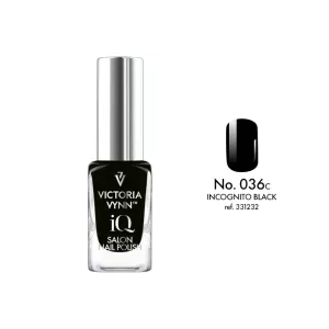 Lakier klasyczny Nail Polish iQ 036 INCOGNITO BLACK Victoria Vynn - 9 ml