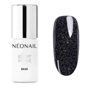 NeoNail lakier hybrydowy GLITTER EFFECT BASE Black Shine - 7,2 ml