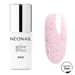 NeoNail lakier hybrydowy GLITTER EFFECT BASE Pink Sparkle - 7,2 ml