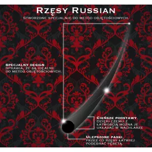 Rzęsy Russian Volume C+ 0,07 MIX (8 - 13) Noble Lashes